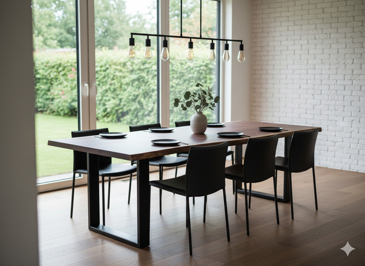 Custom solid wood dining table